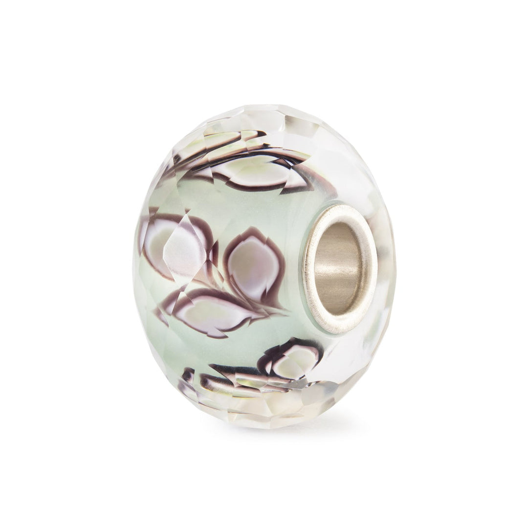Trollbeads Bead Foglie del Silenzio sfaccettato - Vetro sfaccettato lavorato a mano