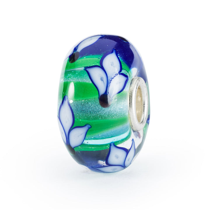 Trollbeads Bead Iris Blu - Vetro lavorato a mano