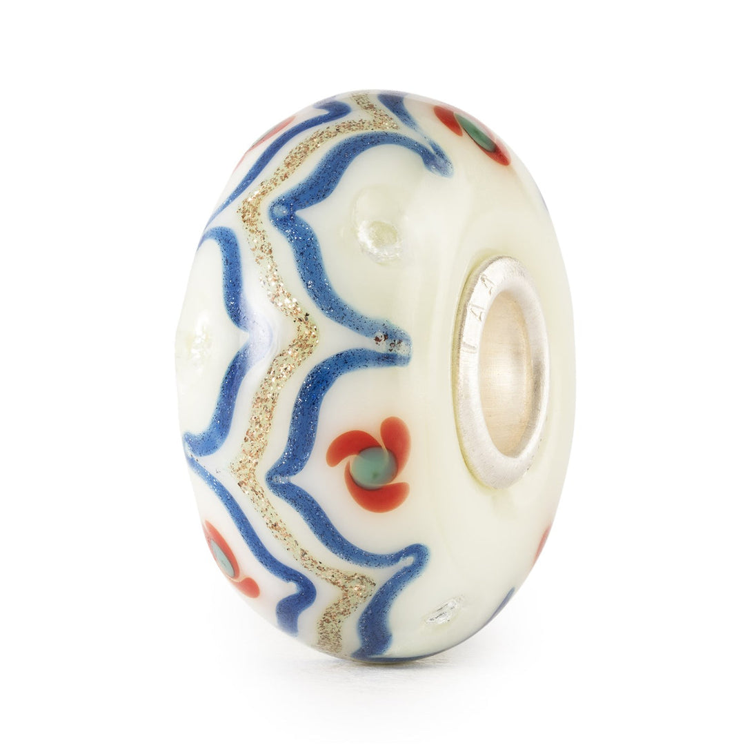 Trollbeads Bead Luce di Fiori Avorio - Vetro lavorato a mano