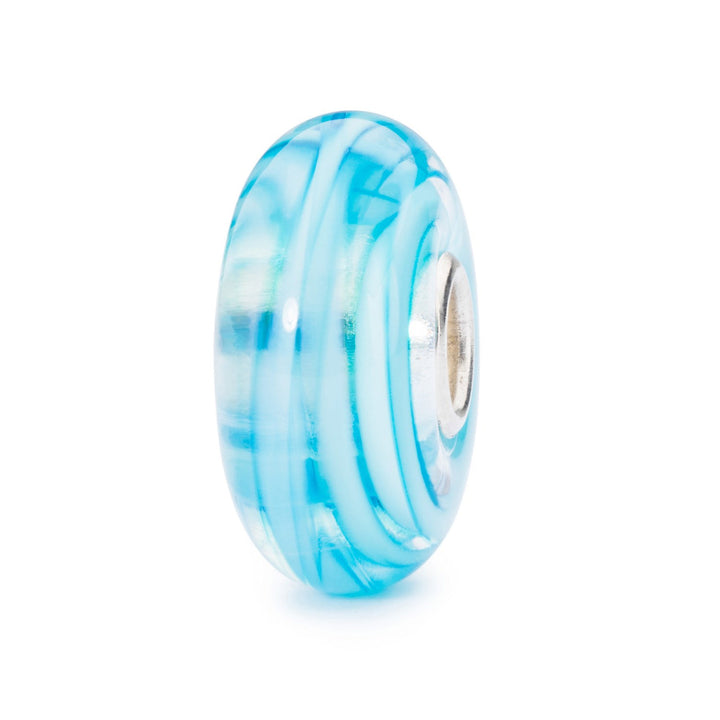 Trollbeads Bead Nastro Turchese - Vetro lavorato a mano