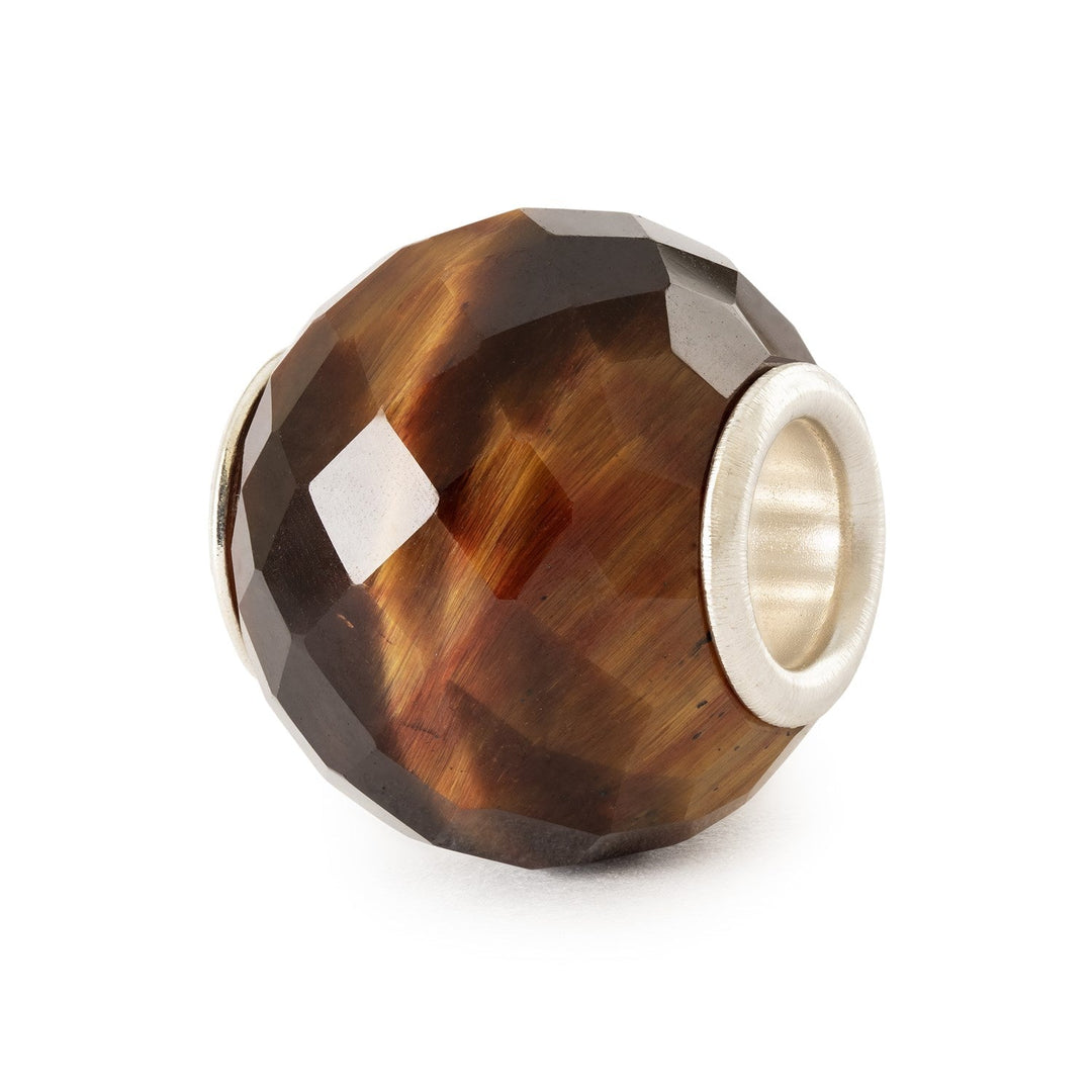 Trollbeads Bead Occhio di Tigre Giallo Rotondo Sfaccettato - Pietra naturale