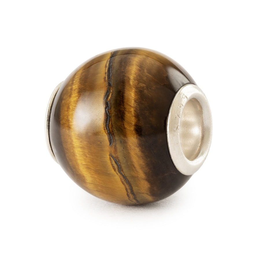 Trollbeads Bead Occhio di Tigre Giallo Rotondo