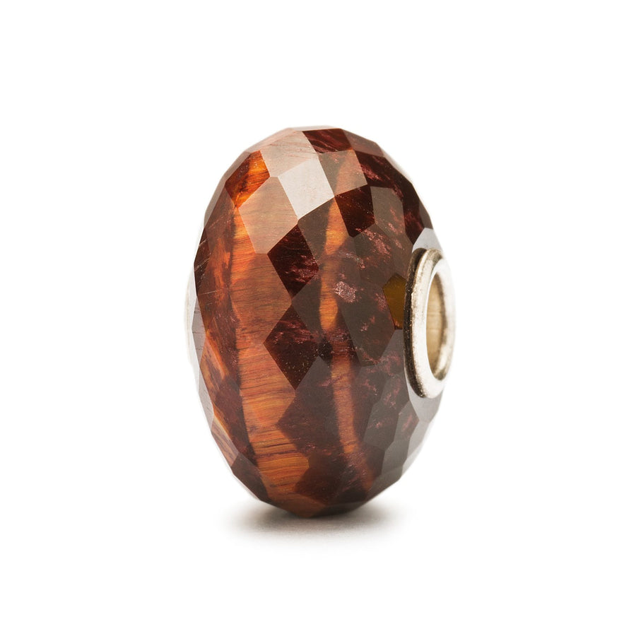 Trollbeads Bead Occhio di Tigre Rosso sfaccettato