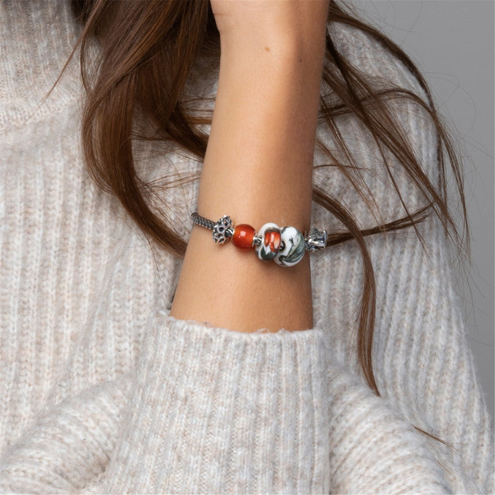 Trollbeads Bead Onice Rosso Rotondo - dettaglio 3