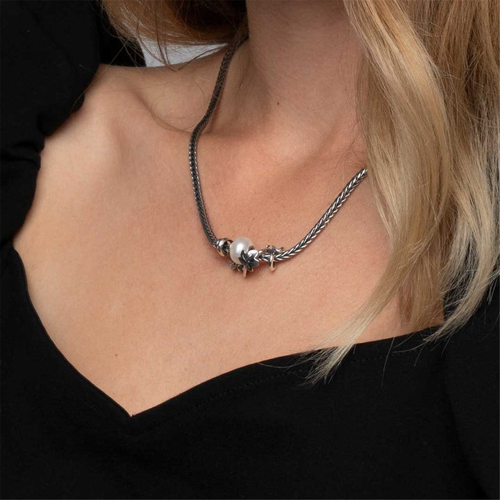 Trollbeads Bead Pietra di Luna Bianca Rotonda - dettaglio 3