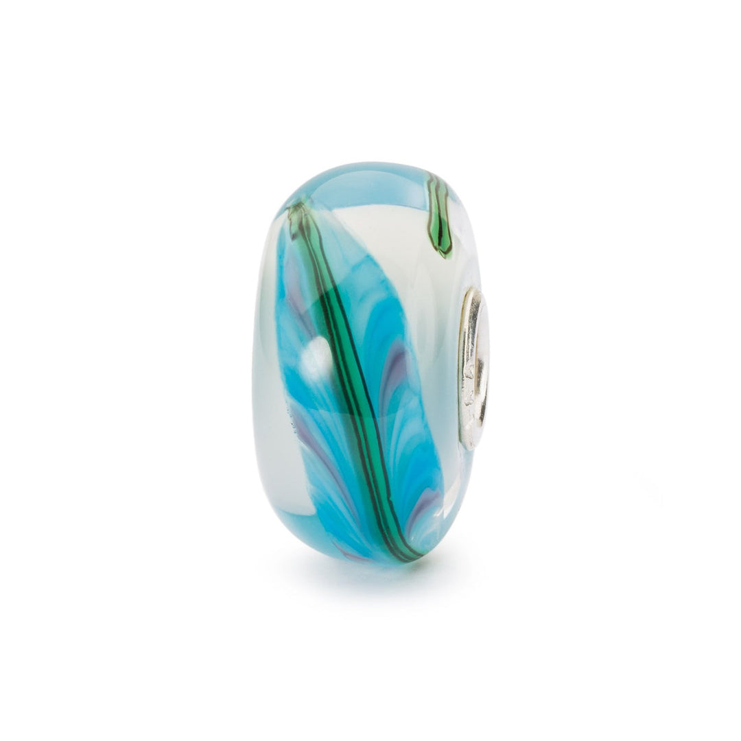Trollbeads Bead Piuma del Presente - Vetro lavorato a mano