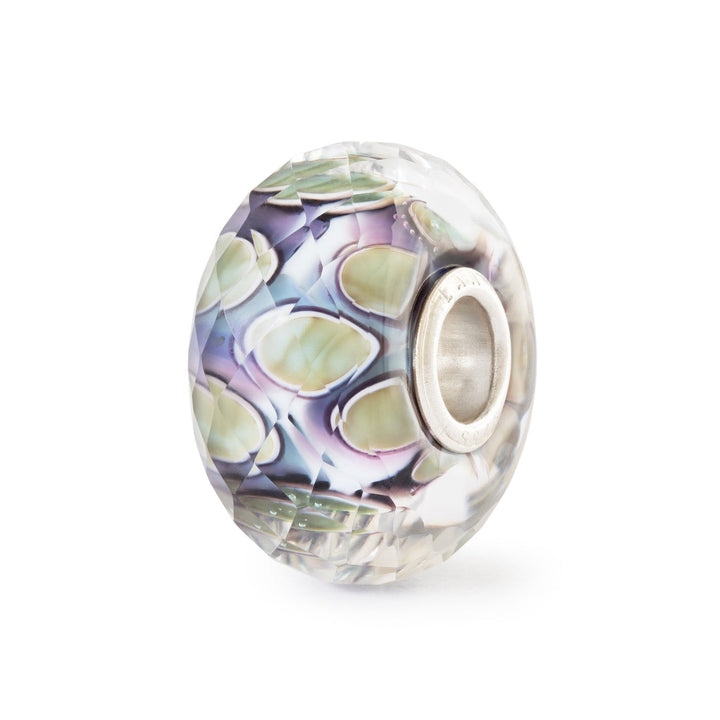 Trollbeads Bead Prato Nebbioso sfaccettato - Vetro sfaccettato lavorato a mano