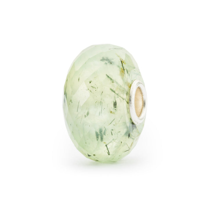 Trollbeads Bead Prenite con Quarzo Tormalinato sfaccettato - Pietra naturale sfaccettata