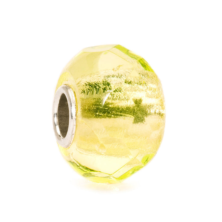 Trollbeads Bead Prisma Giallo Chiaro sfaccettato - Vetro sfaccettato lavorato a mano