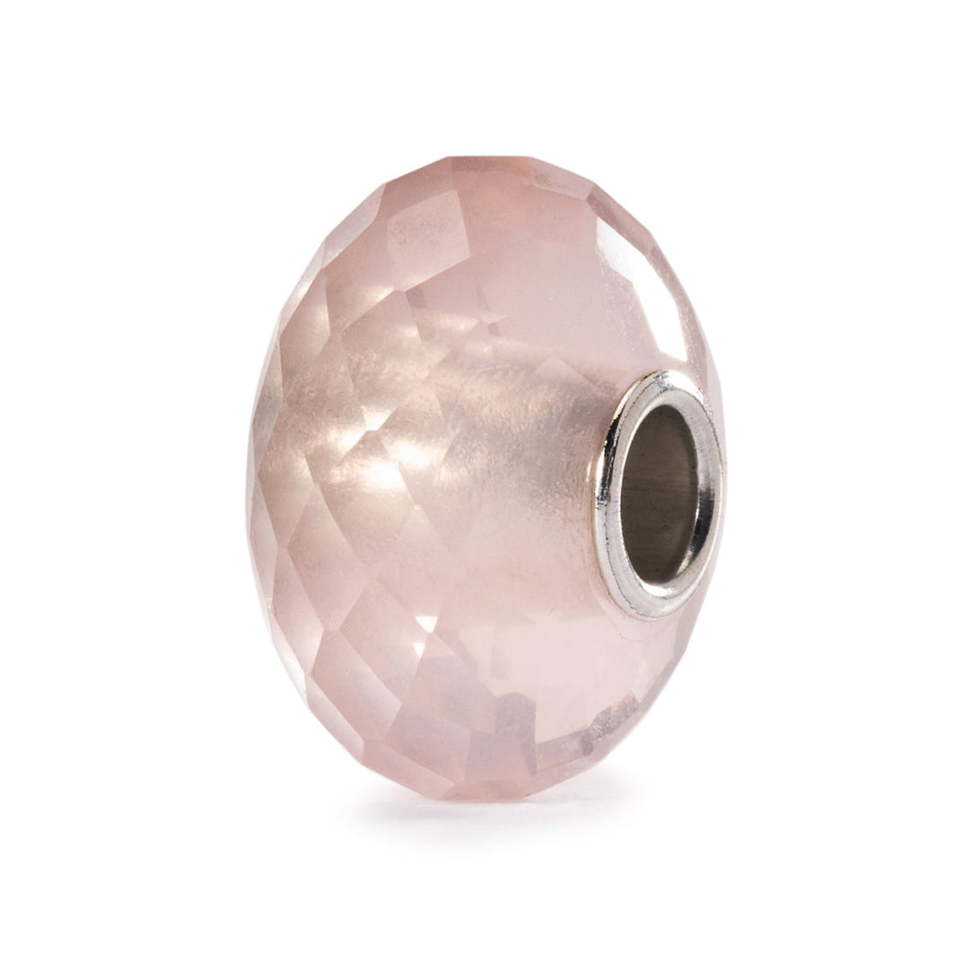 Trollbeads Bead Quarzo Rosa sfaccettato - Pietra naturale sfaccettata