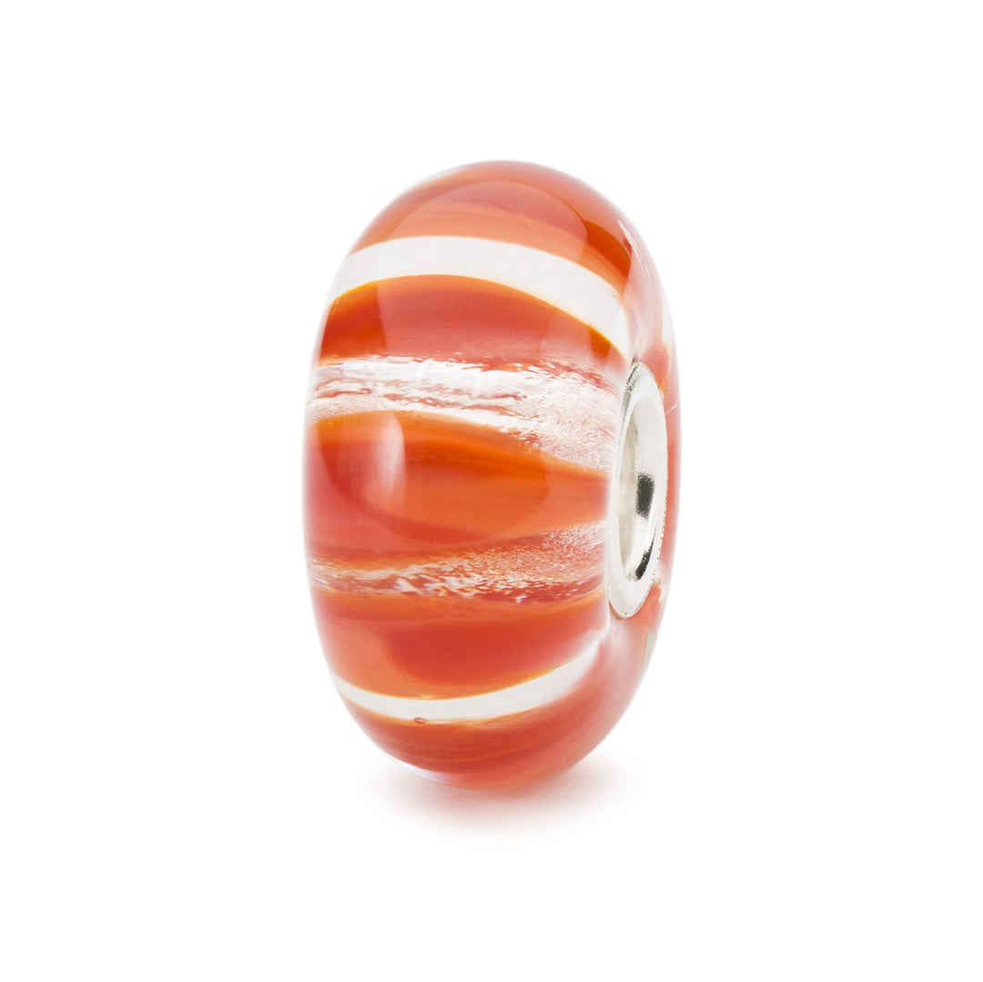 Trollbeads Bead Righe Corallo - Vetro lavorato a mano