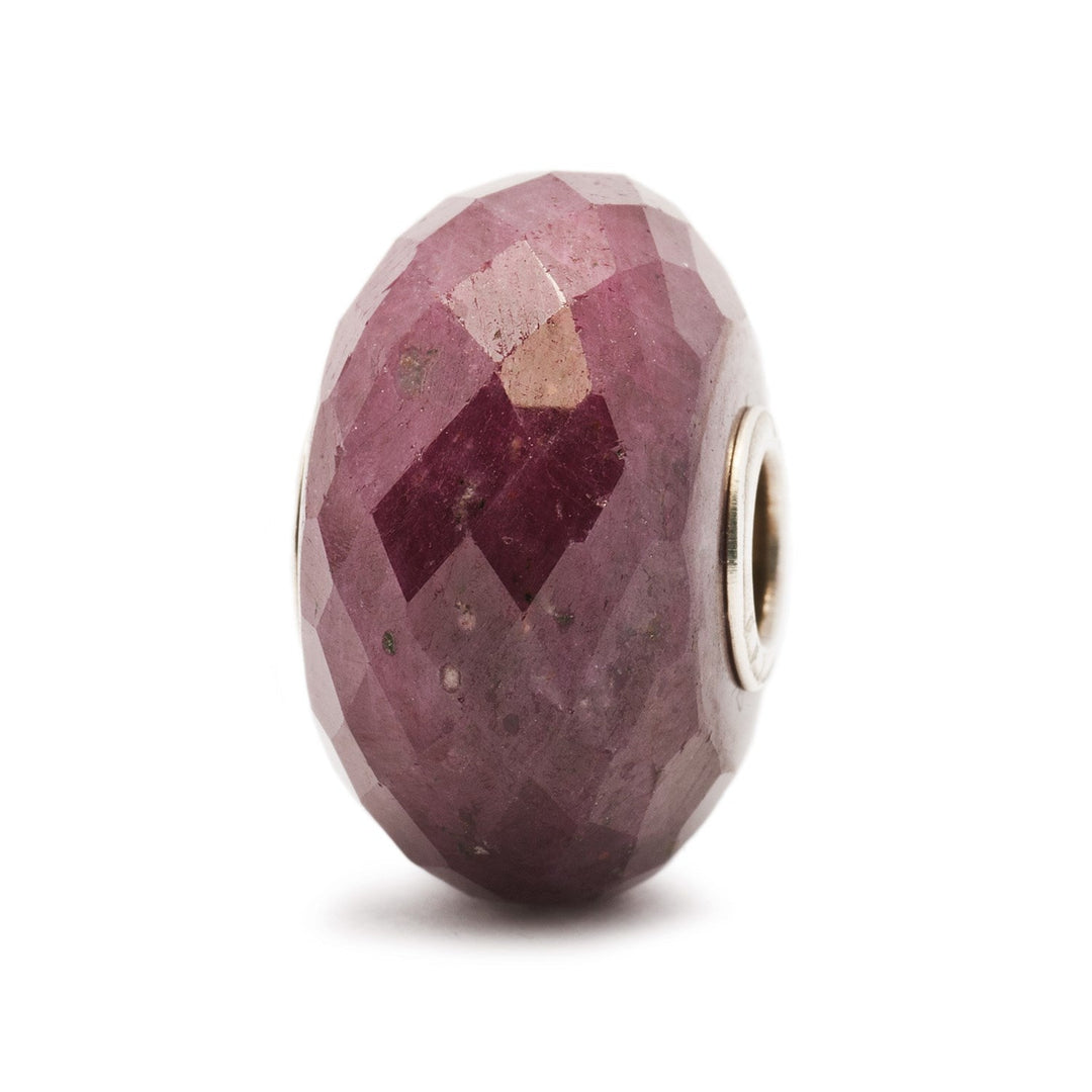 Trollbeads Bead Rubino dal Cuore Argento sfaccettato - Pietra naturale sfaccettata