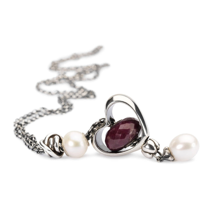 Trollbeads Bead Rubino dal Cuore Argento sfaccettato - dettaglio 1