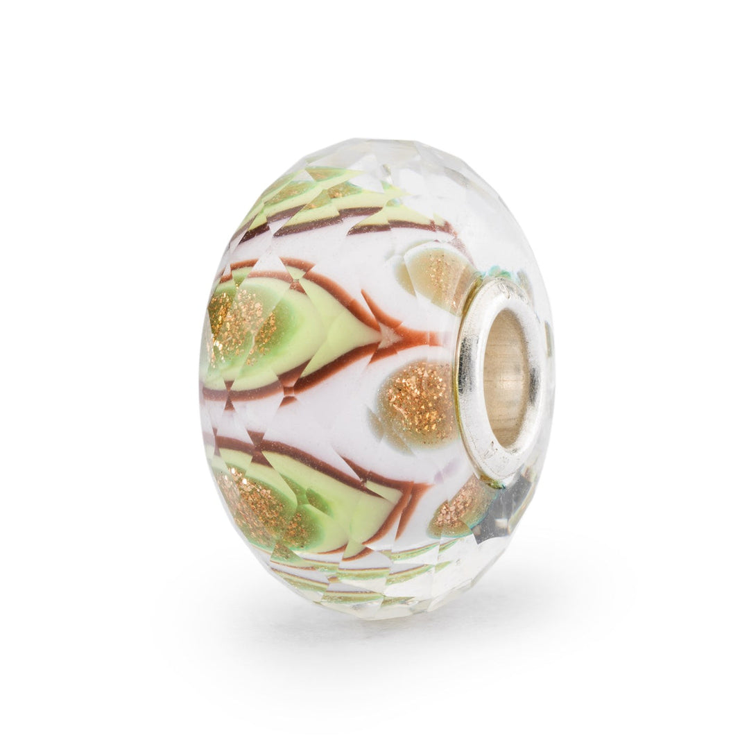 Trollbeads Bead Sinfonia Verde sfaccettato - Vetro sfaccettato lavorato a mano
