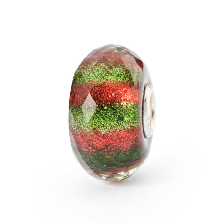 Trollbeads Bead Stagione di Festa sfaccettato - Vetro sfaccettato lavorato a mano