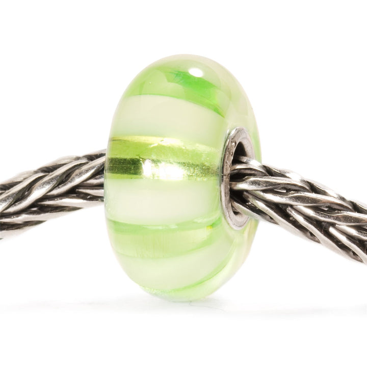 Trollbeads Bead Strisce Verde Limone - dettaglio 1