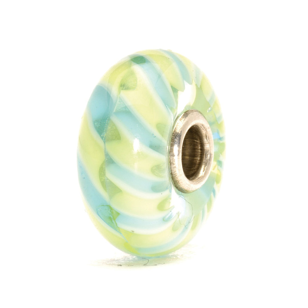 Trollbeads Bead Treccia Celeste - Vetro lavorato a mano