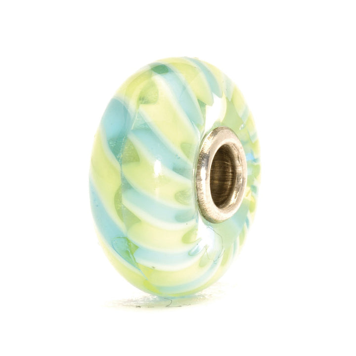 Trollbeads Bead Treccia Celeste - Vetro lavorato a mano