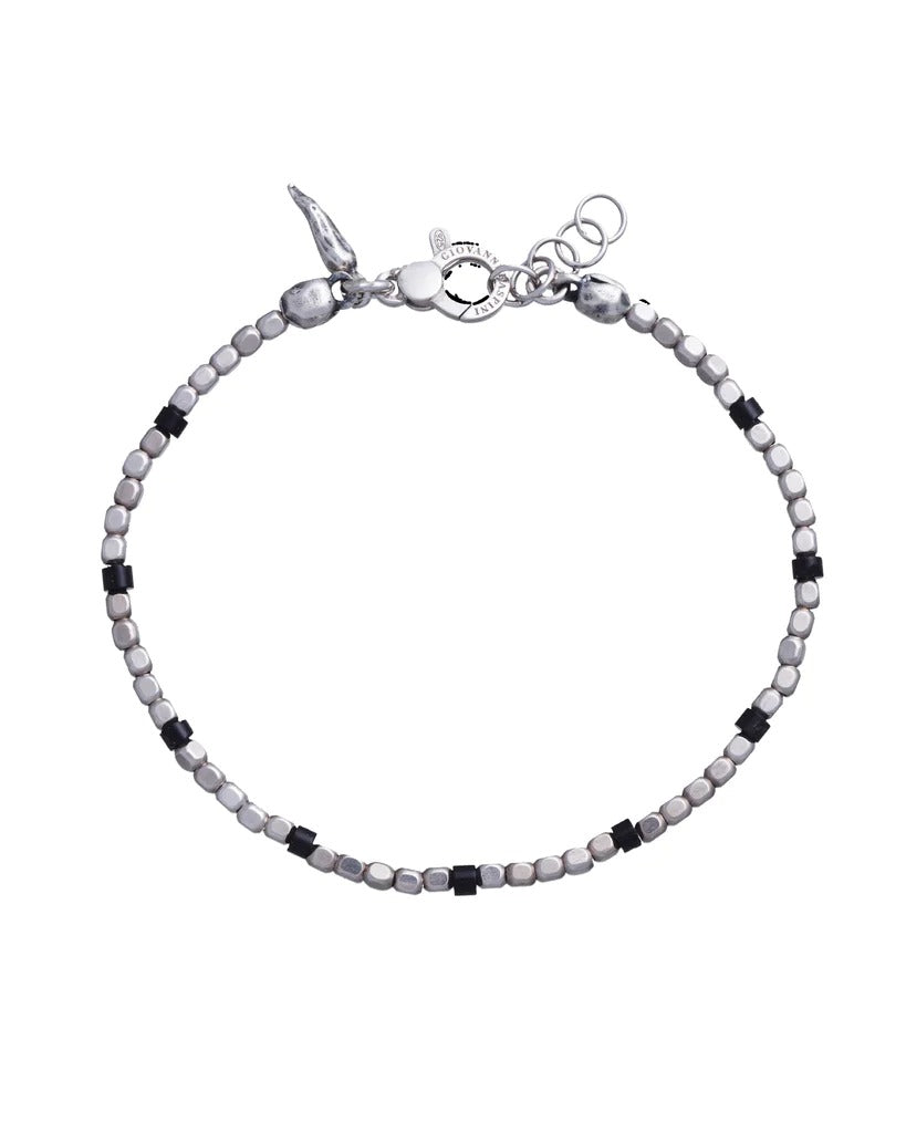 Giovanni Raspini - Bracciale da uomo in Argento Dadini e Onice