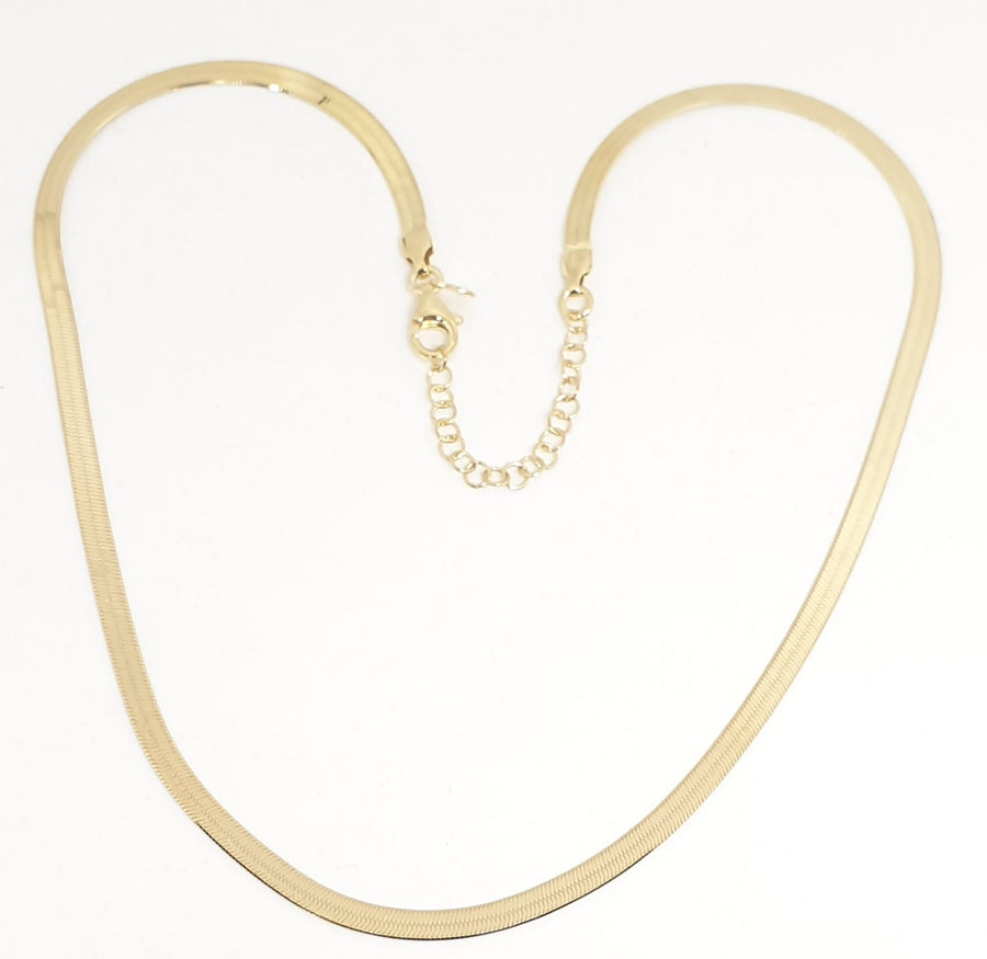 Gioielleria Deiana - Collana da donna maglia piatta Herringbone in argento 925