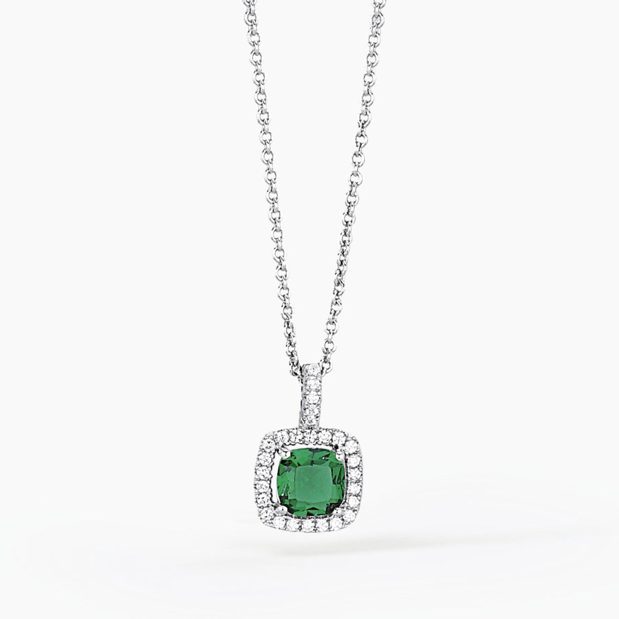 COLLANA CON SMERALDO SINTETICO