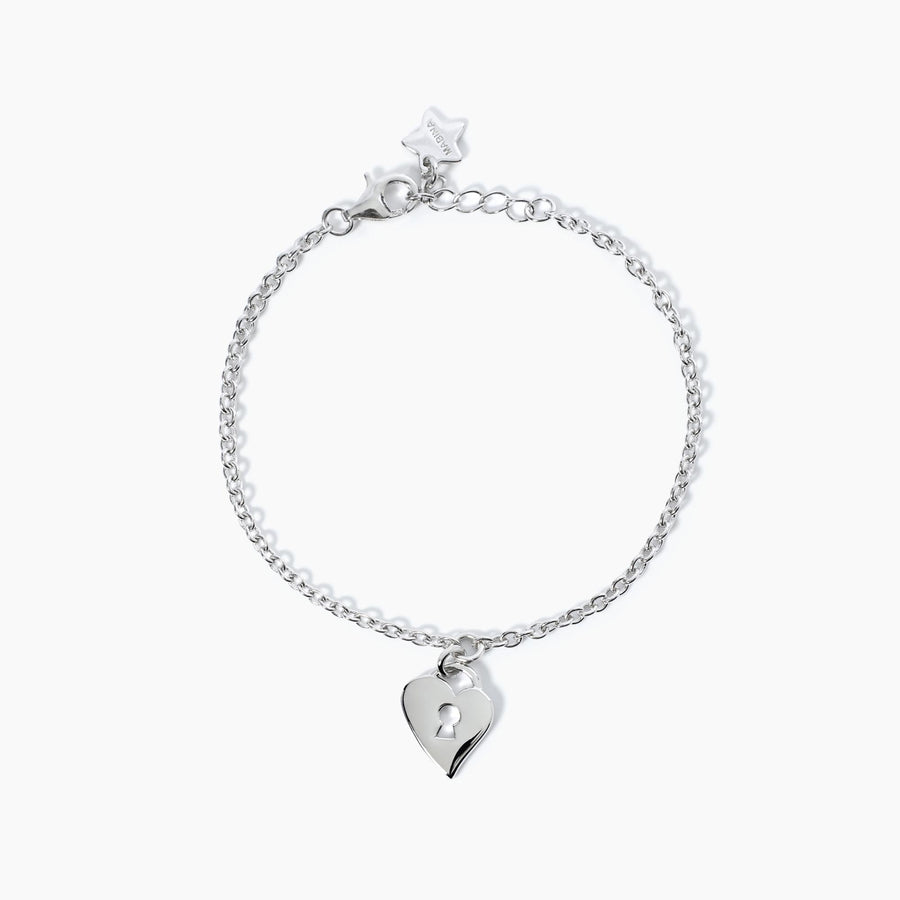 Mabina - Bracciale da donna con lucchetto argento CUORE SEGRETO