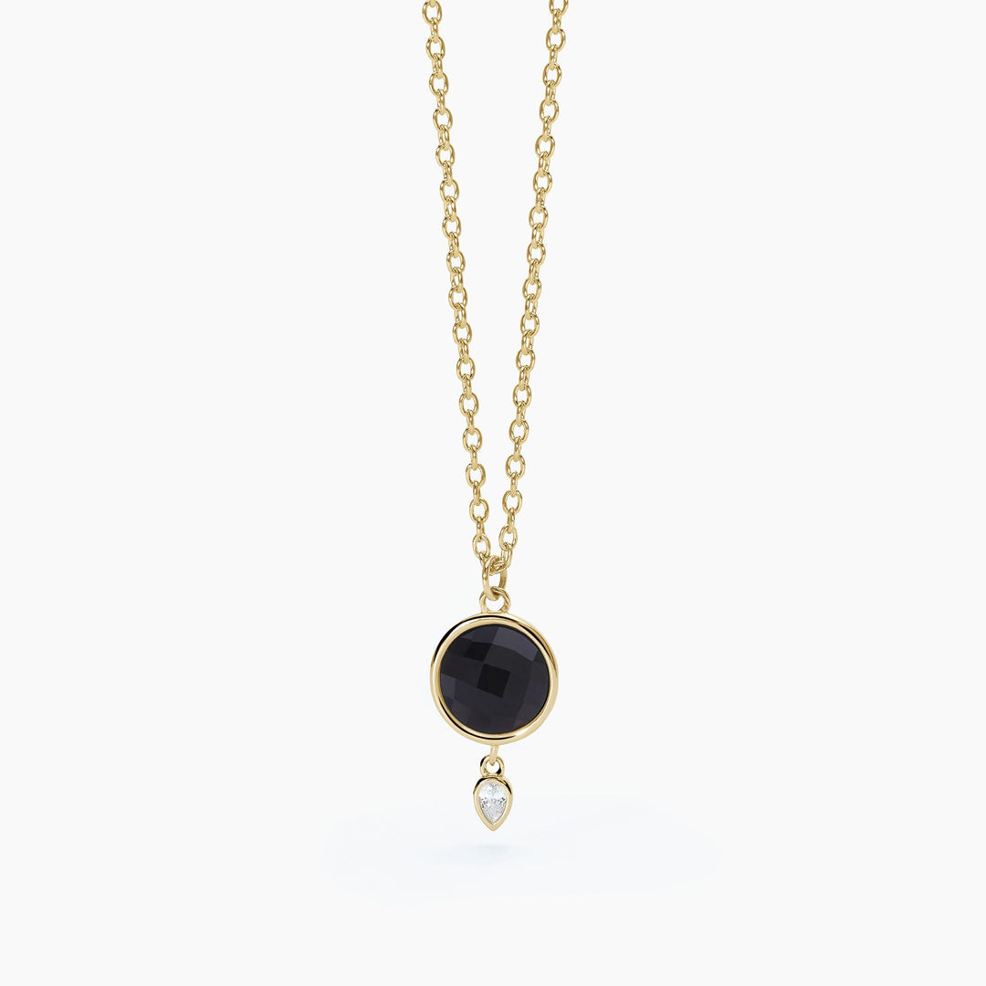 Mabina - Girocollo da donna con agata nera e cristallo di rocca - COLETTE