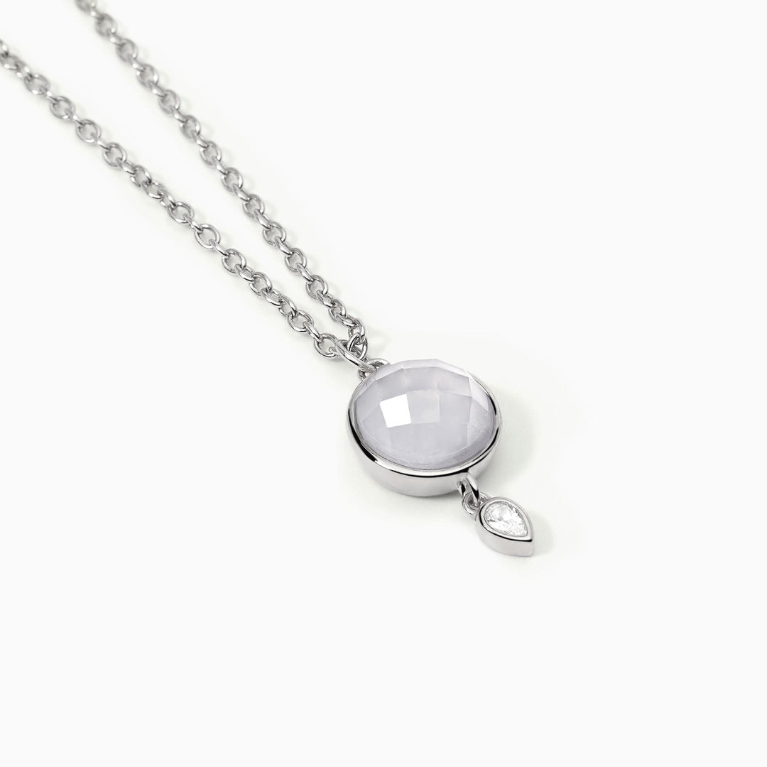 Mabina - Girocollo da donna in argento con madreperla e cristallo di rocca - COLETTE