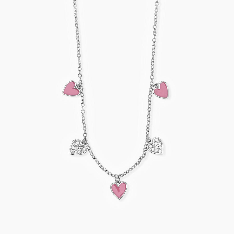 Mabina - Girocollo in argento con cuori pendenti MON AMOUR