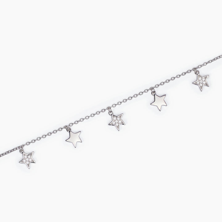 Mabina - Girocollo in argento con stelle pendenti smaltate STELLA STELLINA