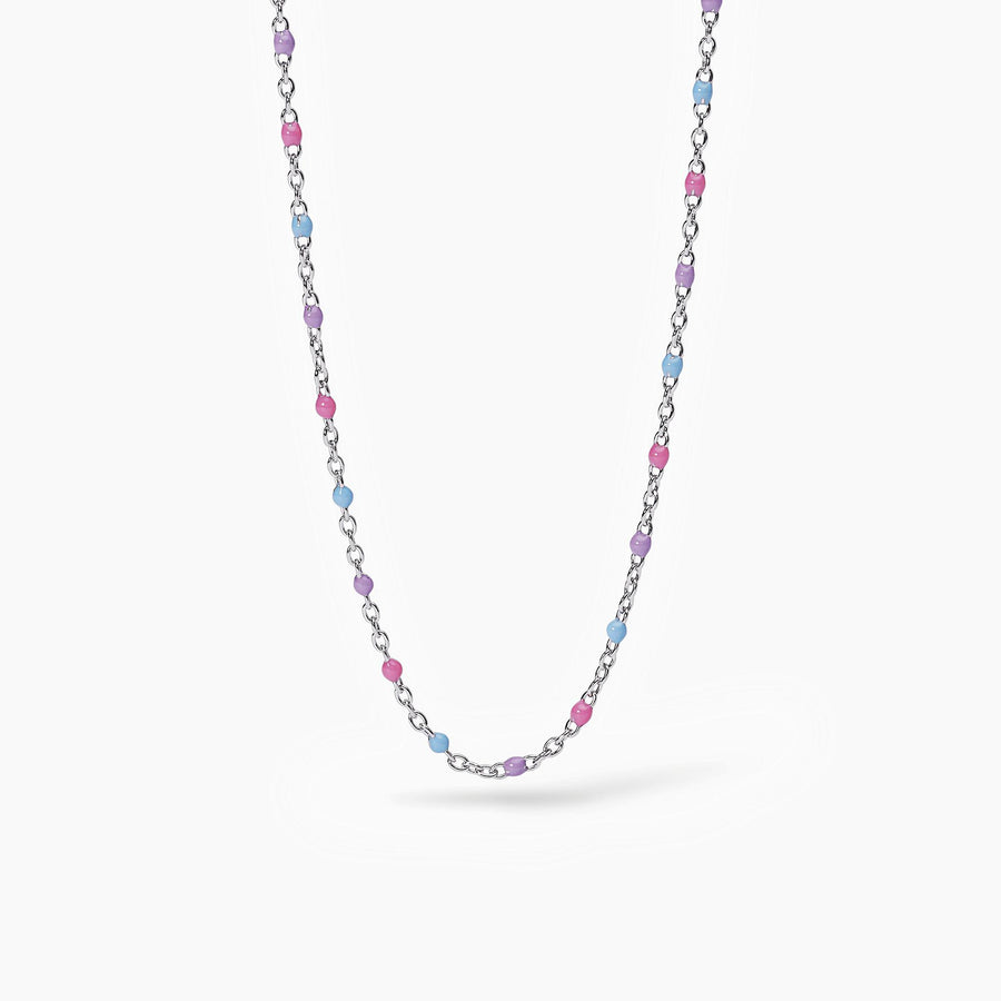 Mabina - Girocollo in argento con inserti smaltati multicolor CANDY
