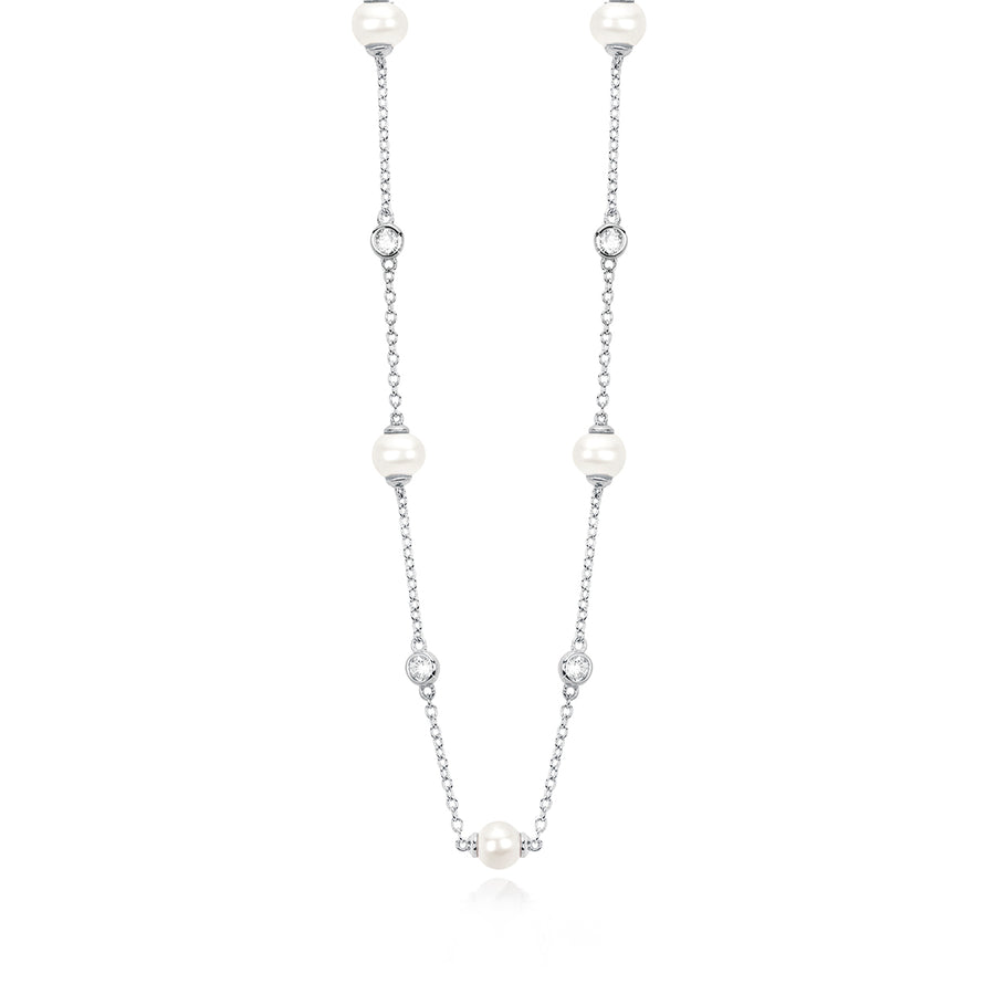 COLLANA PERLE E PUNTI LUCE