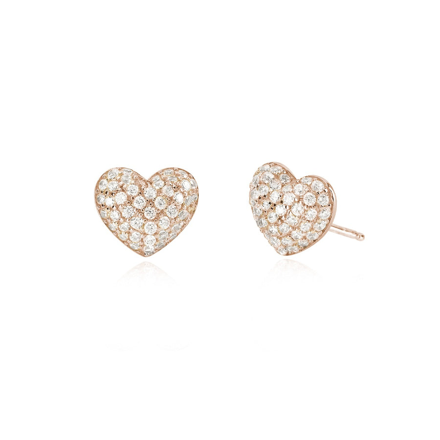 Mabina - Orecchini Cuore Pavè in argento 925 Rosato