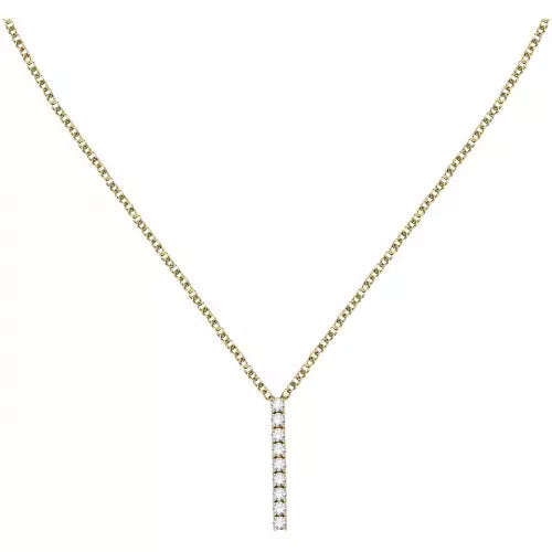 Morellato - Collana Da Donna In Ottone Dorato e Pendente Con Gemme