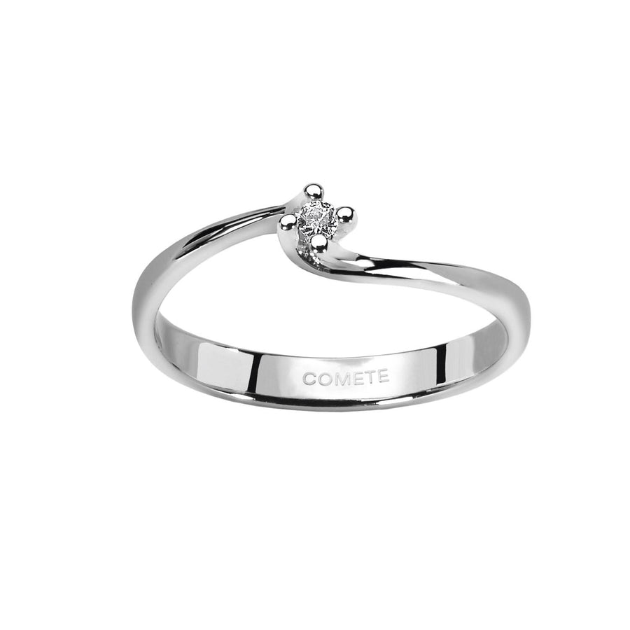 Comete Gioielli - Anello da donna in Oro bianco e Diamante.