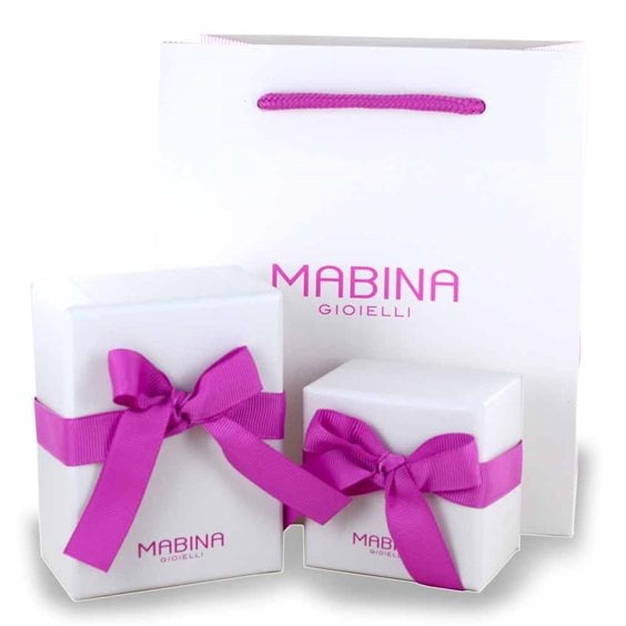 Mabina - Bracciale con Maglie Ovali in Argento Dorato e Zirconi