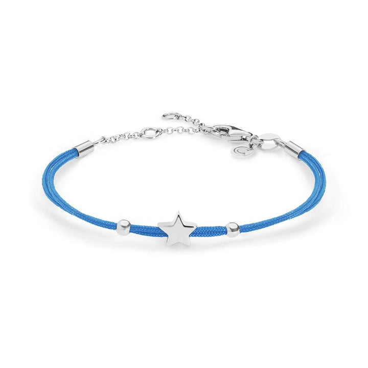 Comete Gioielli - Bracciale in Argento 925. Cordino marino azzurro