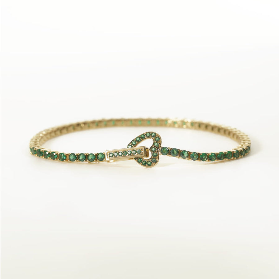 Mabina - Bracciale Tennis Smeraldi con Cuore