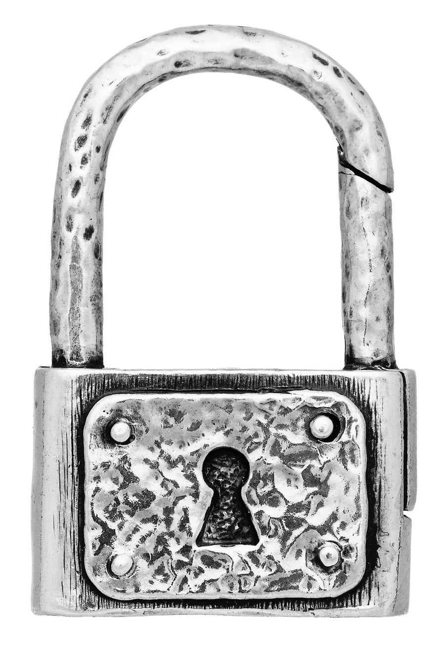 Giovanni Raspini - Portachiavi lucchetto unisex in argento made in Italy