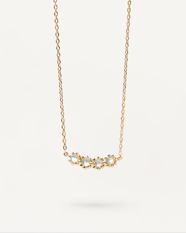 PdPaola - Collana IN argento dorato da donna BLUE TIDE con zirconi