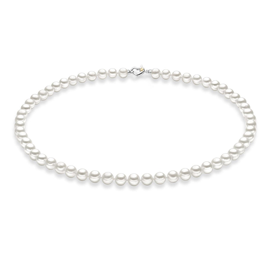 Comete Gioielli - Girocollo con chiusura Cuore in Argento 925. Stella in Oro 75