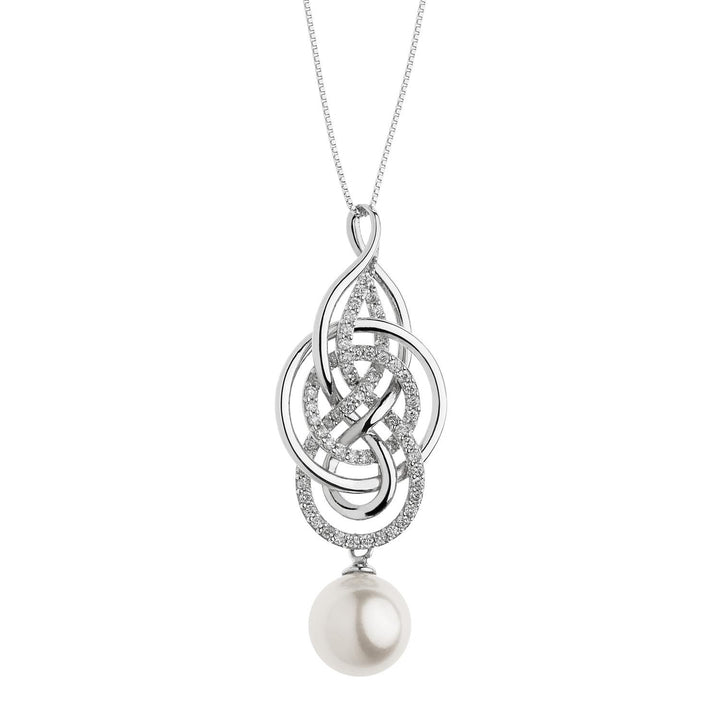Comete Gioielli - Collana da donna in Oro Bianco con Diamanti e Perle - "Fantasie di perle"