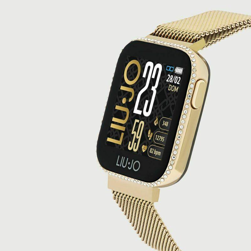LiuJo: Smartwatch luxury GOLD con zirconi intorno alla cassa