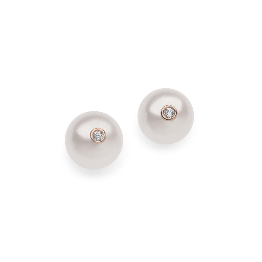 Comete Gioielli - Orecchini da donna in Oro bianco, con Diamante e Perle - "Cere