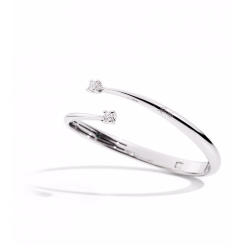 Bracciale Recarlo Eternity Rigido in Oro Bianco con Diamanti 0,39 ct