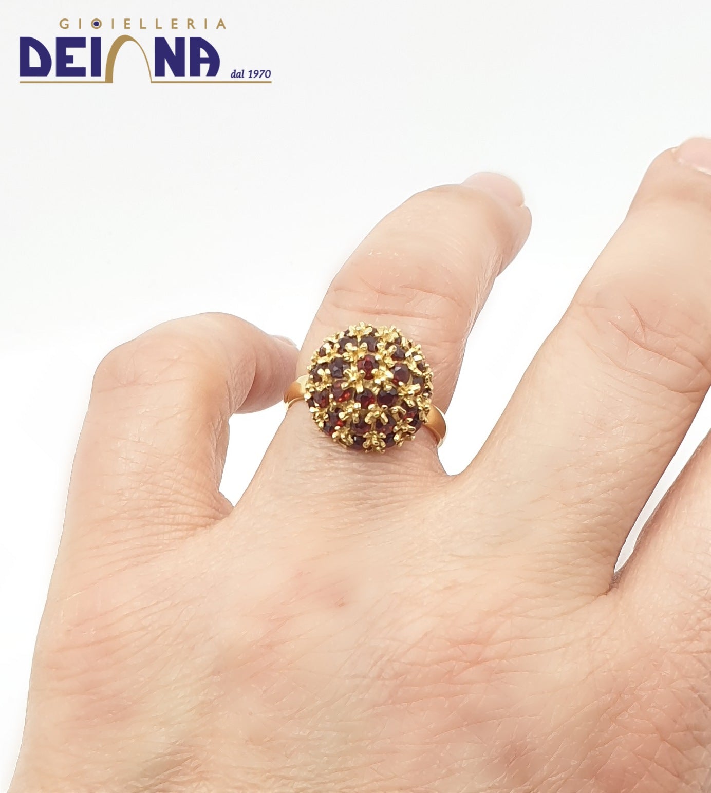 Gioielleria Deiana Anello da donna stile vintage in oro giallo 18 Kt