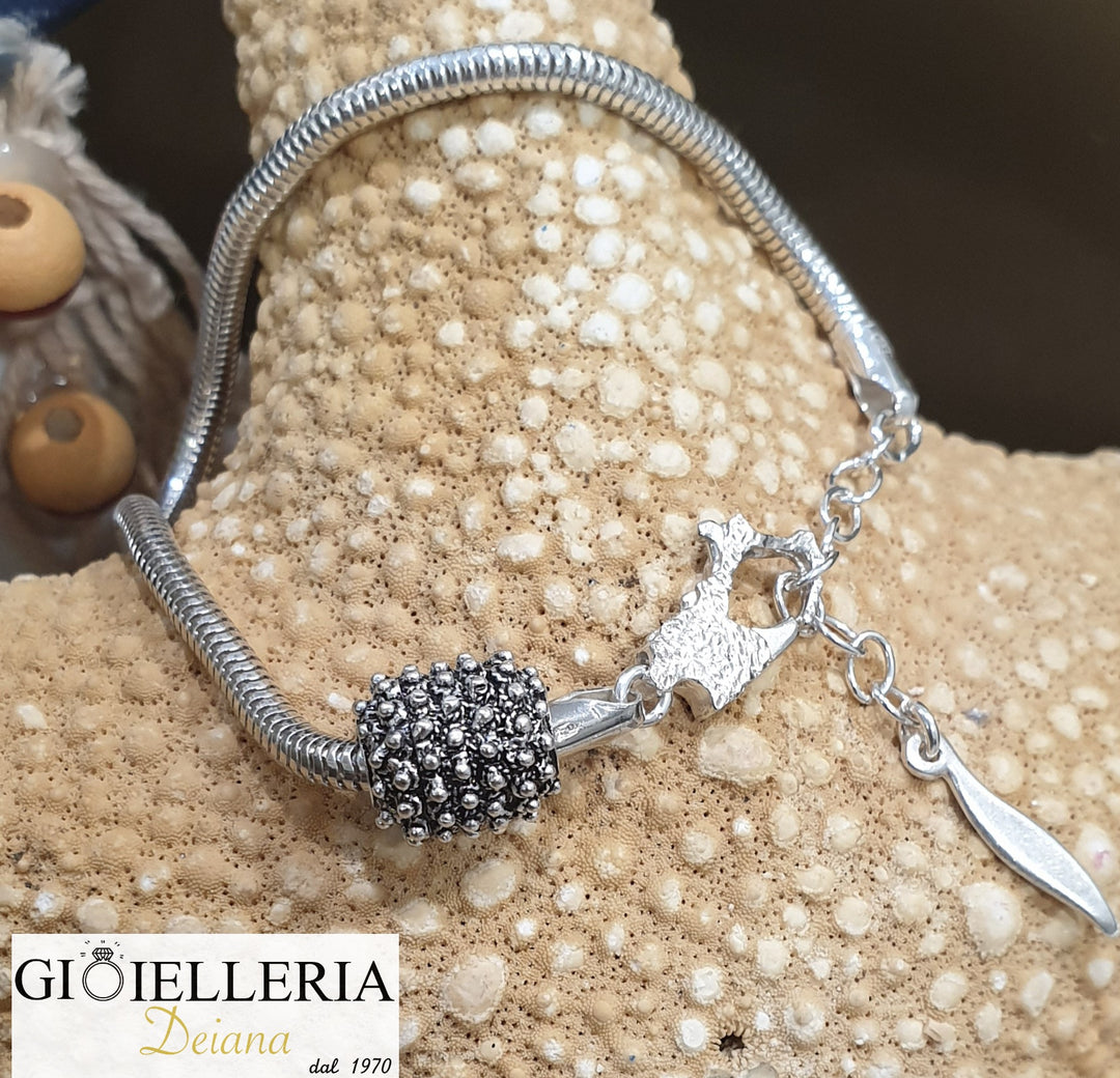 Filigrana sarda- Bracciale in argento componibile con charms in filigrana sarda linea Sinnus