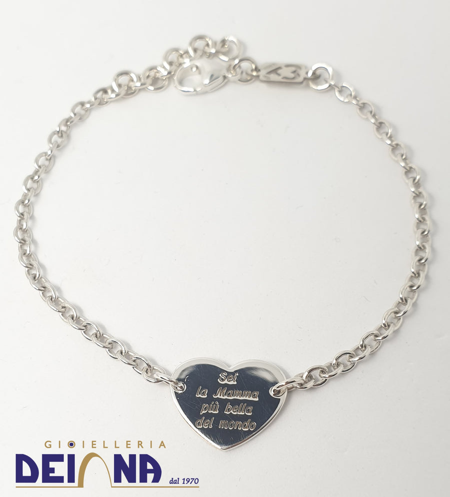 My Jewels: Bracciale con cuore in argento 925 per la festa della mamma con dedi