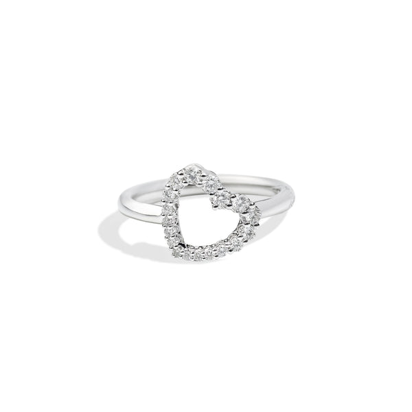 Recarlo - Anello da donna in oro e diamanti collezione Anniversary con cuore