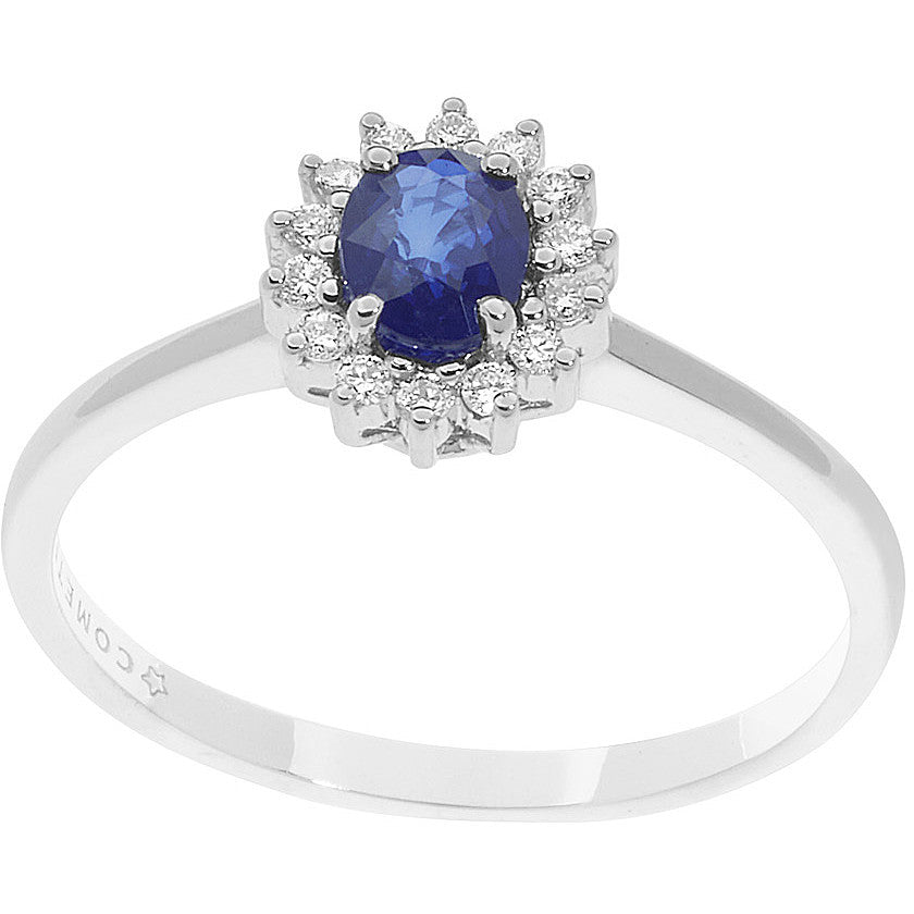 Comete Gioielli - Anello in Oro 750. Diamanti bianchi P.Ct.9 Col. G Purezza SI.